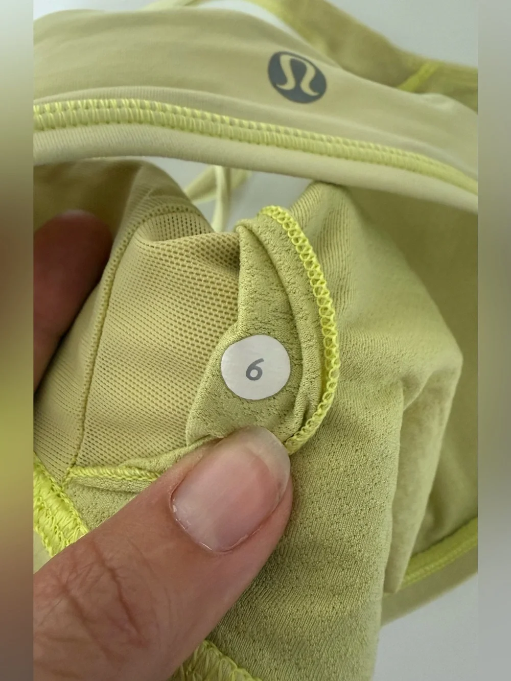 Lululemon Free To Be Bra - Wasabi / Buttery Yellow - Size 6